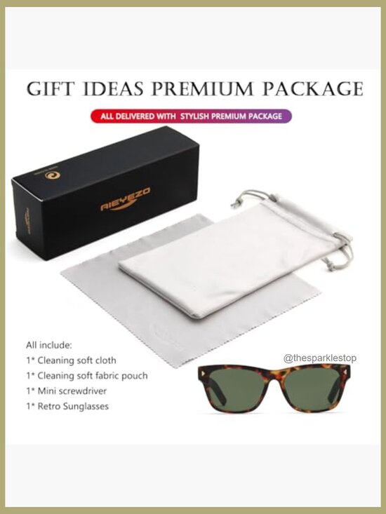 Retro Square Sunglasses Classic Thick Frame UV Protection Unisex Shades main image 5